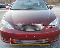 Решетки в бампер Camry30 нерж. (2 части)