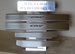 Накладки на пороги cr-v из нерж.