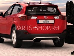 Защита заднего бампера изогнутая трубообразная 42 мм для RAV4 2013
