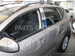 Молдинги для стоек дверей (8 частей из н/с) Nissan Murano 2009-