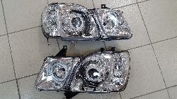 Фары передние LX470 хромированные линзы "Ангельские глазки" (комплект)