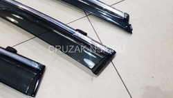 Ветровики Camry40 2006-2011 с хром молдингом