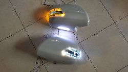 Зеркала, корпуса LC120 GX470 вместо штатных с поворотником, с подсветкой, под покраску