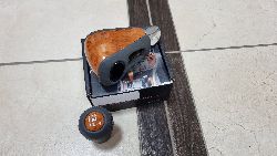Ручка КПП с раздаткой светлое дерево и серая кожа