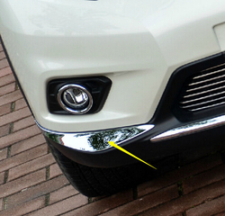 X-trail накладки хромированные на низ переднего бампера