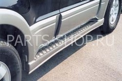 Защита штатного порога 42 мм Pajero 03-06