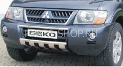 Защита переднего бампера центральная Pajero 03-06