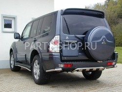 Защита заднего бампера центральная нижняя Pajero 03-06