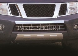 Накладка на передний бампер Navara нерж. (под решеткой)