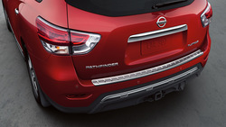 Накладка на верх заднего бампера pathfinder 2014