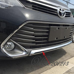 Накладка хромированная на передний бампер Camry50 2014-