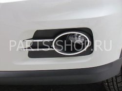 Хромированные накладки на противотуманнные фары Tiguan 2012-