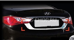 Хромированная окантовка крышки багажника на Sonata