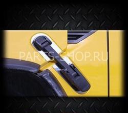Хромированные накладки под замки капота Hummer