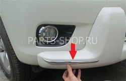 Хромированные молдинги на переднюю губу LC150