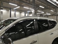 Ветровики с хром молдингом pajero sport 2016+