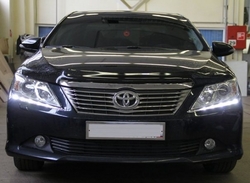 Диодные реснички под фары Camry 2011- (с функцией притухания)