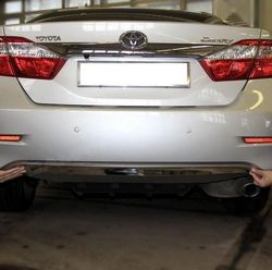 Накладка на низ заднего бампера camry v50 нерж.