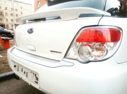 Накладка на задний бампер для subaru impreza