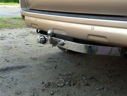 Фаркоп Toyota Land Cruiser Prado 120 с двойной пластиной из нержавейки