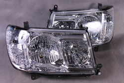 Оптика передняя Land Cruiser 100 до 2005 года в стиле 2006 года (цельная, комплект)
