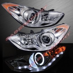 Фары Elantra линзовые с ангельскими глазками