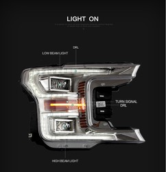 Фары ford f-150 2017+ с ходовыми огнями