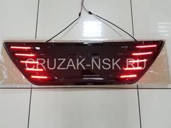 Накладка под задний номер с подсветкой fortuner, черная