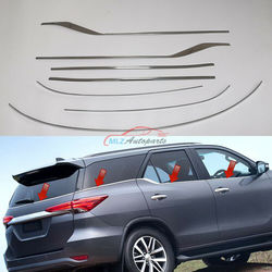Молдинги под стекла fortuner из нерж. (7 частей)