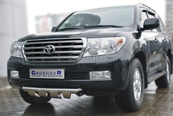 Защита переднего бампера Toyota LC200.