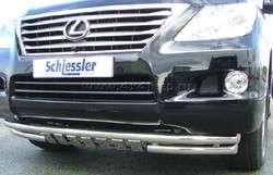 Защита переднего бампера LX570 с защитой картера