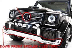 Губа переднего бампер в стиле Brabus с ходовыми огнями + накладка на бампер