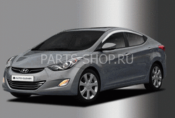 Ветровики Hyundai Elantra хромированные