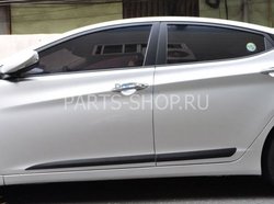 Молдинги на двери Hyundai черные