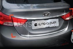 Молдинги на крышку багажника хромированные Elantra