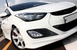 Накладки на туманки Hyundai Elantra черные