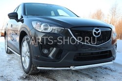Защита переднего бампера двойная на Mazda CX-5