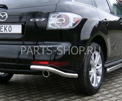 Защита заднего бампера угловая на Mazda CX-7 2010-