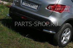 Защита заднего бампера "уголки" Qashqai