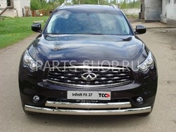 Защита переднего бампера двойная INFINITI FX37 10-