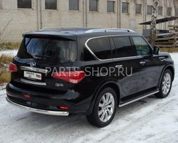 Защита заднего бампера infinit qx56