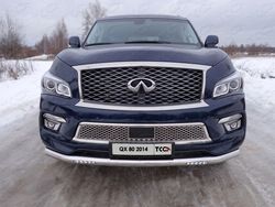 Защита передняя с ходовыми огнями qx80