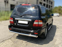 Защита для заднего бампера одинарная LC100, LX470