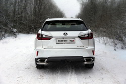 Защита задняя уголки одинарные lexus rx