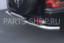Защита заднего бампера двойная Pajero 03-06