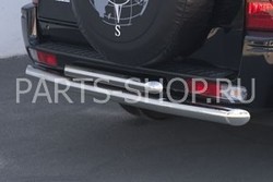 Защита заднего бампера 76 мм/60 мм двойная Pajero 03-06