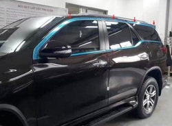Молдинги стёкол верхние fortuner из нерж. (8 частей)