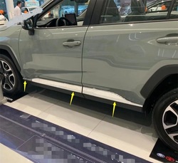 Молдинги на двери rav4 2019+ из нерж.