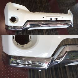 Накладка переднего бампера с led drl LC150, из 3-х частей