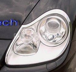 Накладки на фары Porsche Cayenne хром.